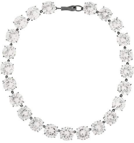 Hochzeit - Bottega Veneta Cubic zirconia necklace