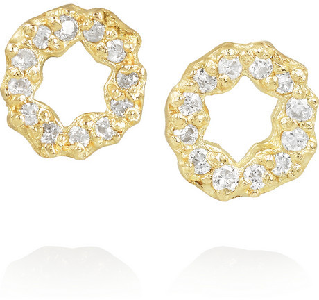 Hochzeit - SCOSHA 14-karat gold diamond earrings