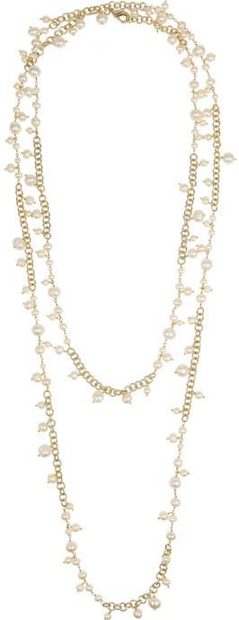Hochzeit - Rosantica Chimera gold-dipped freshwater pearl necklace