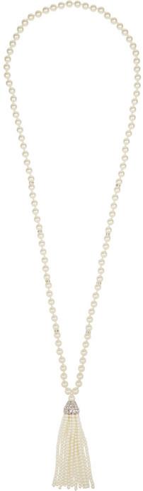 Hochzeit - Kenneth Jay Lane Faux pearl and Swarovski crystal necklace