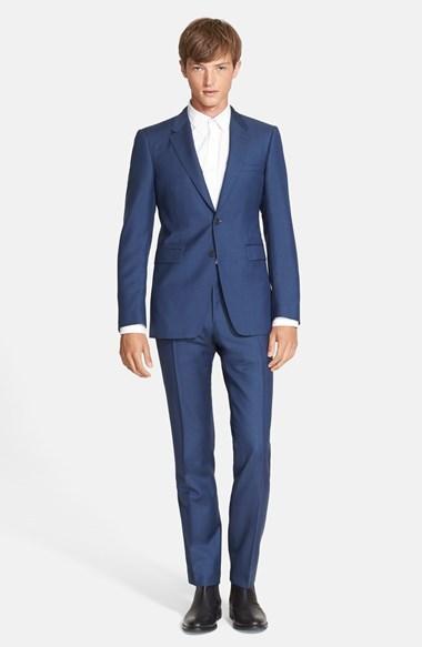 Hochzeit - Burberry London 'Milbank' Steel Blue Wool Blend Suit
