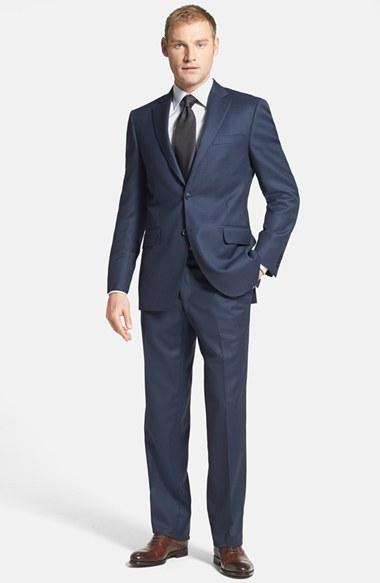 زفاف - Peter Millar Classic Fit Blue Wool Suit