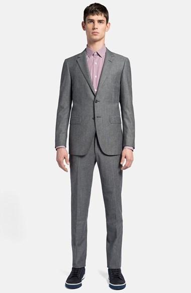 Hochzeit - Lanvin 'Attitude Suite' Grey Cotton & Wool Suit