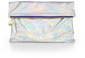 Wedding - Clare V. Holographic Fold-Over Clutch