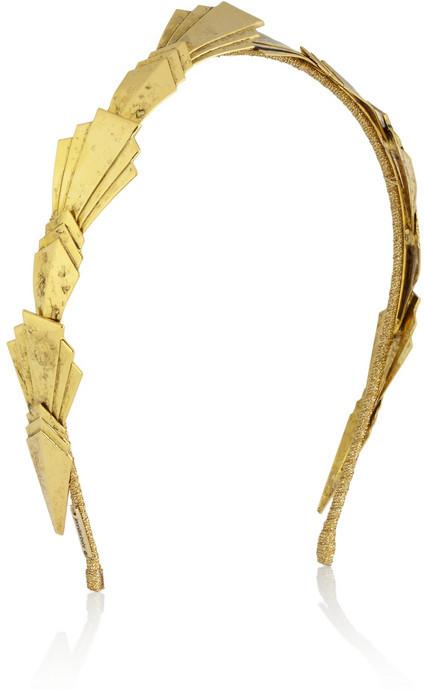 زفاف - Jennifer Behr Dakota gold-plated headband