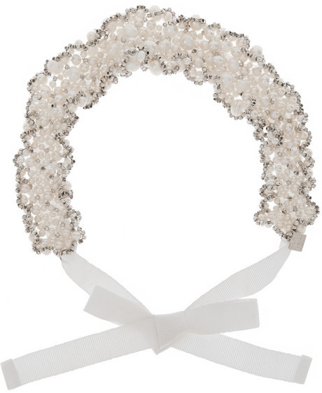Mariage - Rosantica Primavera pearl and palladium headband