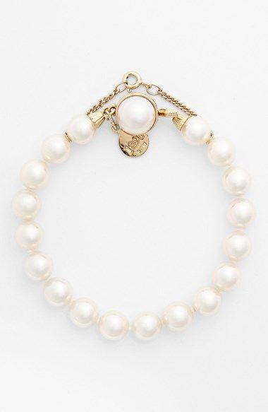 زفاف - Majorica 8mm Single Row Pearl Bracelet