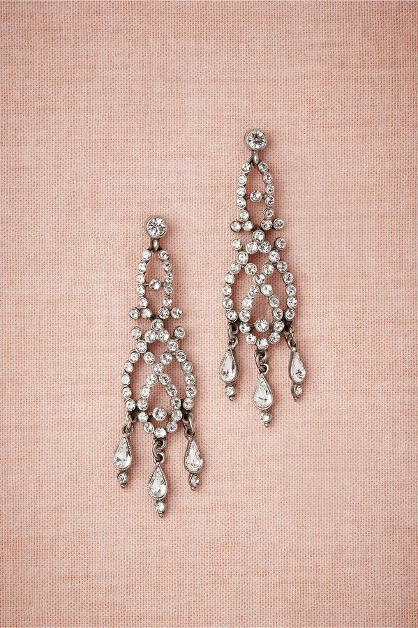 Mariage - Silvery Plaits Earrings
