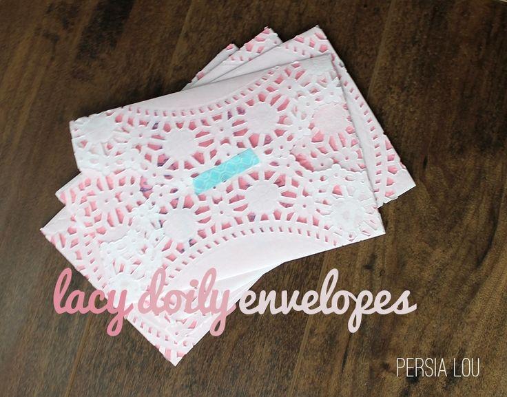 زفاف - DIY Lacy Paper Doily Envelopes