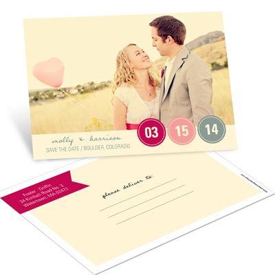 Wedding - Save The Date Postcards -- Circle The Date Horizontal Photo