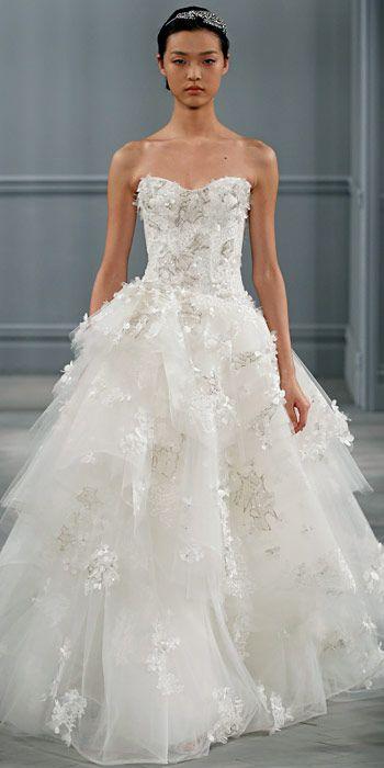 زفاف - Monique Lhuillier Spring 2014 Wedding Dress Collection