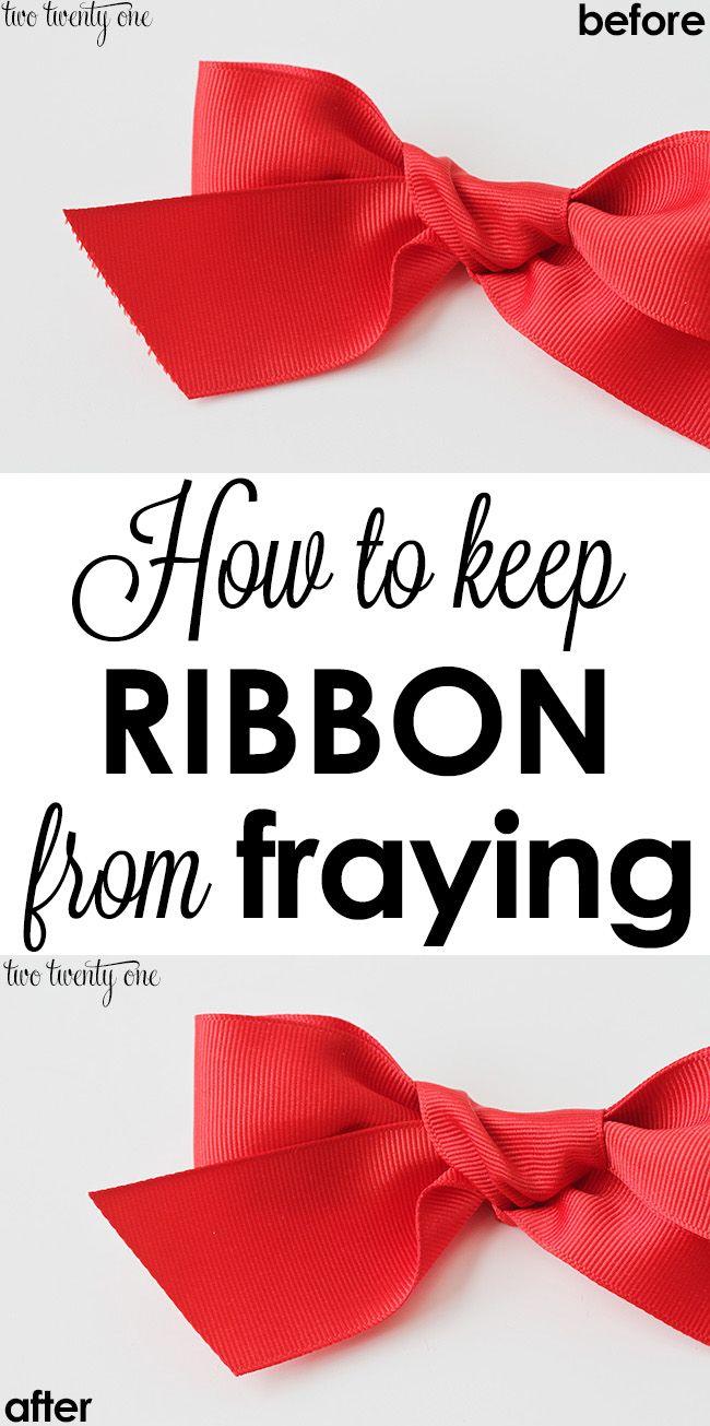 Hochzeit - How To Keep Ribbon From Fraying