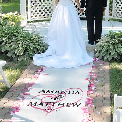 Wedding - EMBRACING HEARTS PERSONALIZED WEDDING AISLE 100' RUNNER