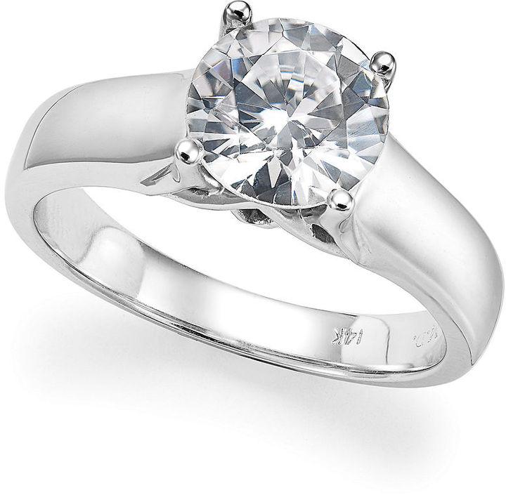 زفاف - Solitaire Diamond Engagement Ring in 14k White Gold (1-3/4 ct. t.w.)