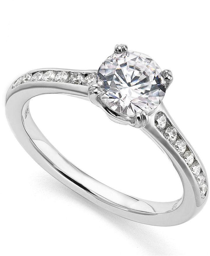 Hochzeit - Diamond Channel Ring in Platinum (1-1/4 ct. t.w.)