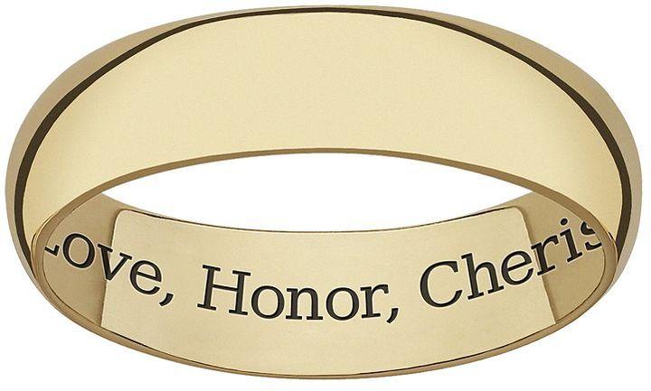 Mariage - Sweet sentiments 18k gold over sterling silver wedding band