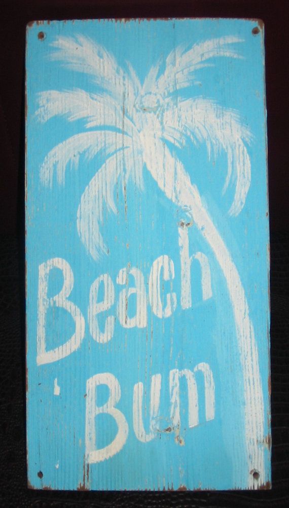 Mariage - BEACH BUM..................Vintage Style Beach Surfer Sign