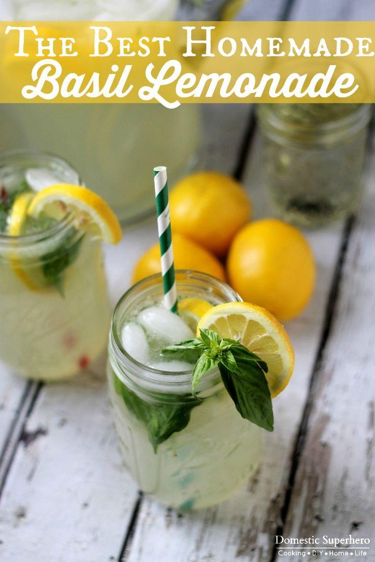 Hochzeit - The BEST Homemade Basil Lemonade