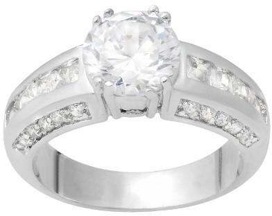 Свадьба - Tressa Collection Cubic Zirconia Bridal Ring in Sterling Silver