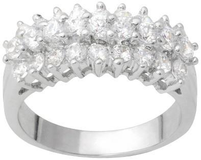 زفاف - Tressa Collection Cubic Zirconia Bridal Ring in Sterling Silver