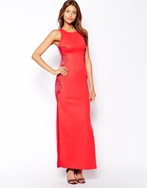 Wedding - Lipsy Halterneck Maxi Dress with Lace Side Panels