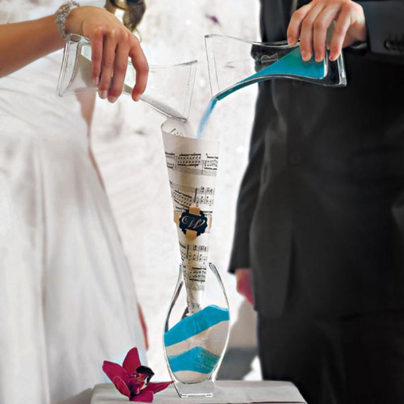زفاف - Unity Sand Ceremony Nesting 3 Piece Wedding Vase Set Can Be Personalized(new)