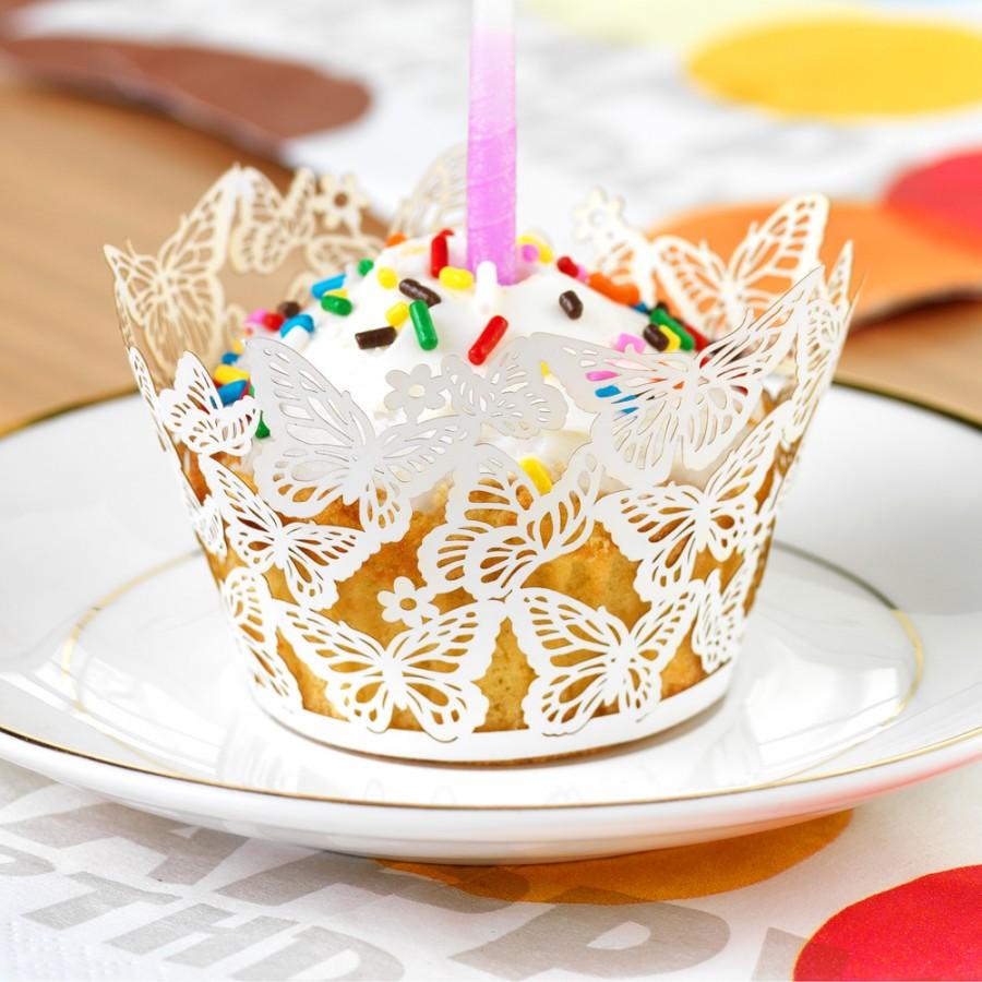 Свадьба - cupcake wrapper 200pcs white colour(new)