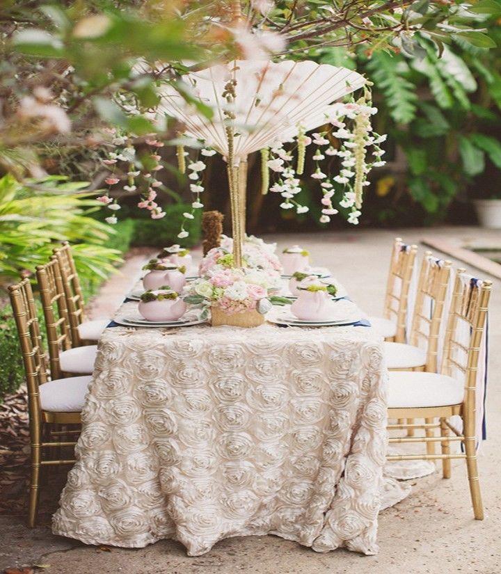 Wedding - 10 Rosette Satin Tablecloths 54