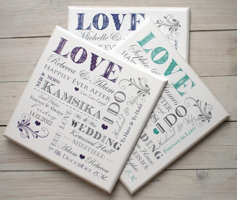 Hochzeit - Chic & Shabby Personalised Wooden Wedding Plaque Sign Unique Gift Idea(new)