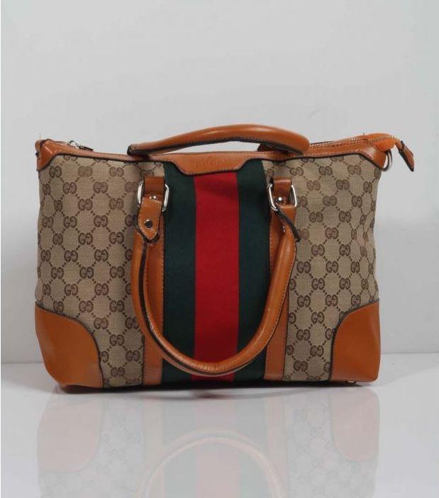 Mariage - GUCCI Brown Medium Tote Shoulder Bag with Flexible Straps