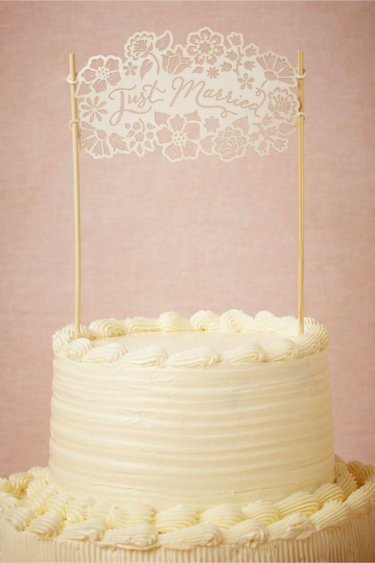 زفاف - Just Married Cake Topper