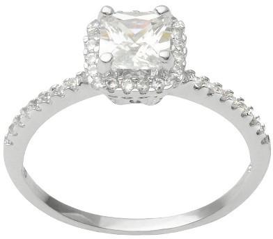 Hochzeit - Tressa Collection Cubic Zirconia Bridal Ring in Sterling Silver