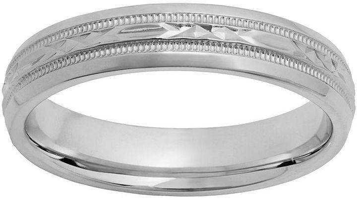Wedding - Sterling silver crisscross wedding ring
