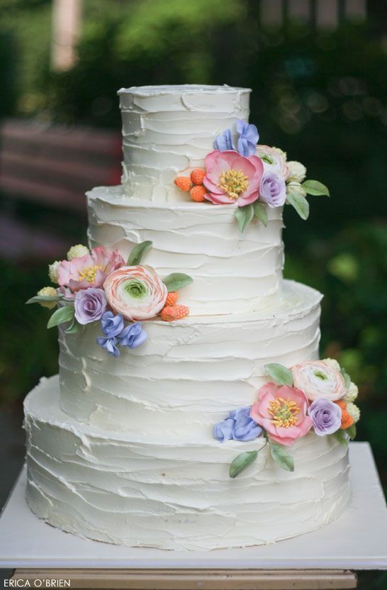 Wedding - Rustic Buttercream & Sugar Flowers