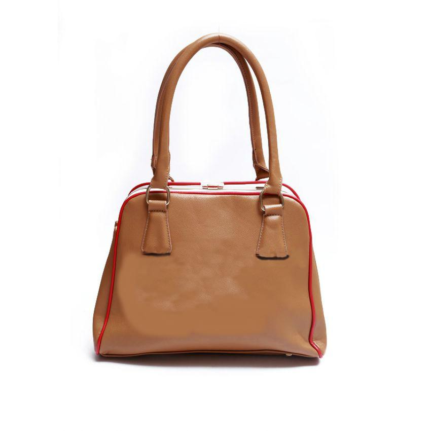 Mariage - PRADA Milano Brown Ladies Tote Bag with Twin Flexible Handles