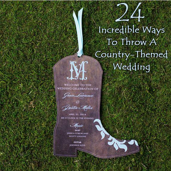Hochzeit - 24 Incredible Ways To Throw A Country-Themed Wedding