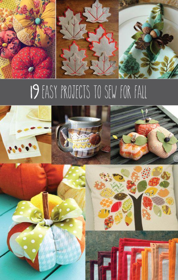 Hochzeit - 19 Easy Projects To Sew For Fall -