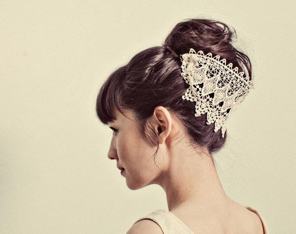 Wedding - Venetian Lace Headpiece- Style 124
