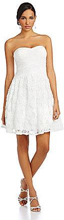Mariage - Hailey by Adrianna Papell Sweetheart Rosette Fit-and-Flare Dress