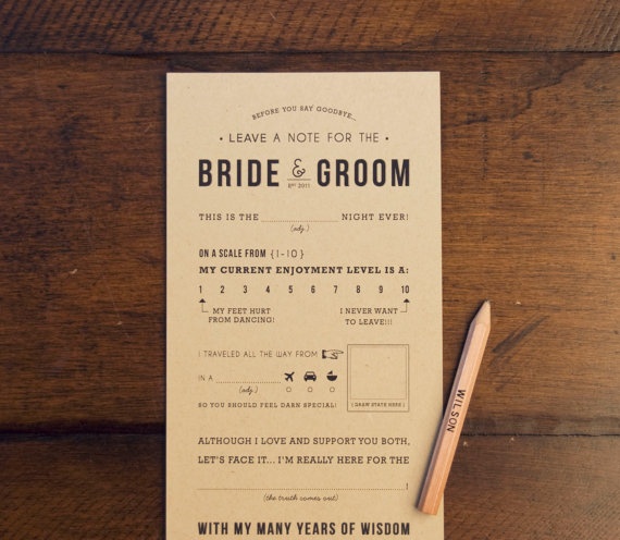 Wedding - Wedding Adlibs Guestbook Alternative