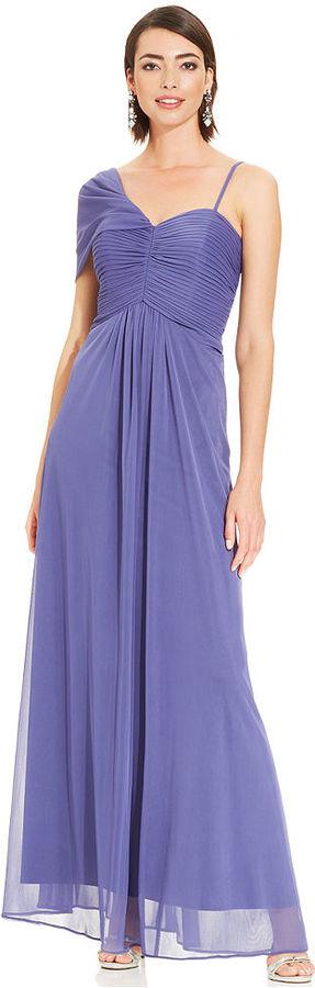 Mariage - Alex Evenings One-Shoulder Pleated Chiffon Gown