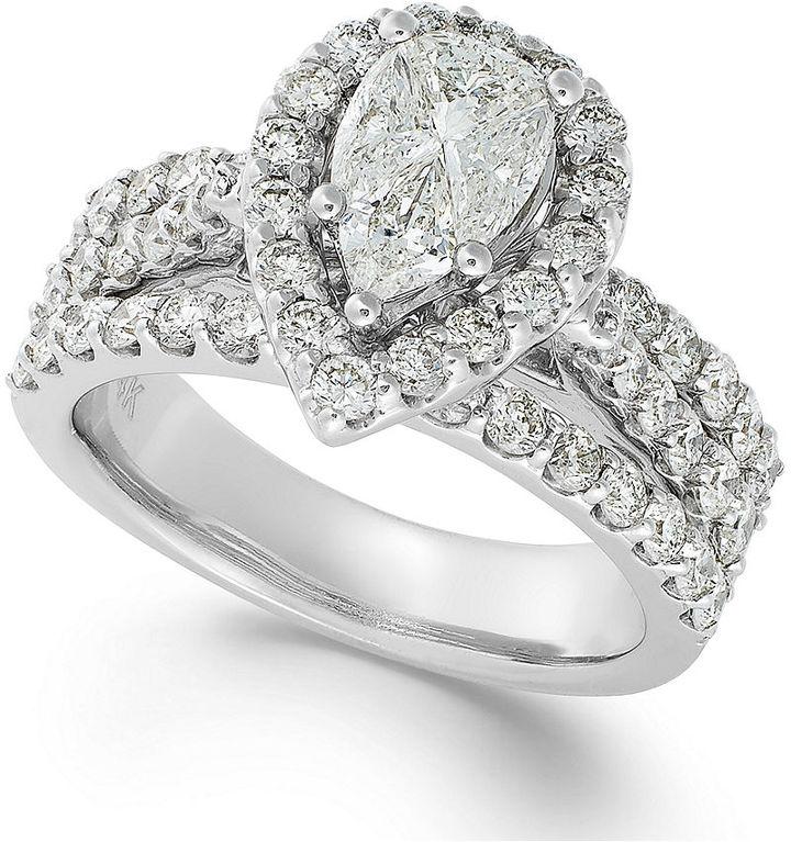 زفاف - Diamond Engagement Ring in 14k White Gold (2-3/8 ct. t.w.)