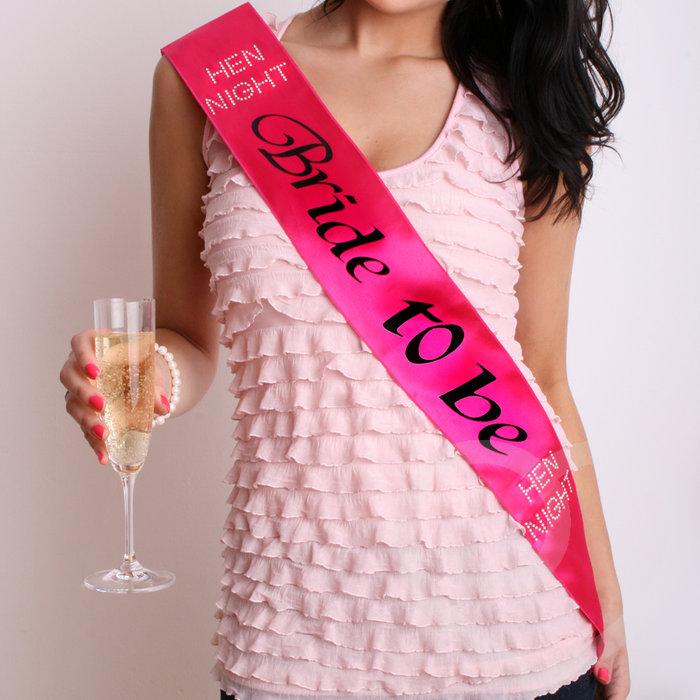 Hochzeit - Novelty 2 layers Rosy Bride To Be Item Hen Party Bride to be Sash With Diamond 10pcs/lot
