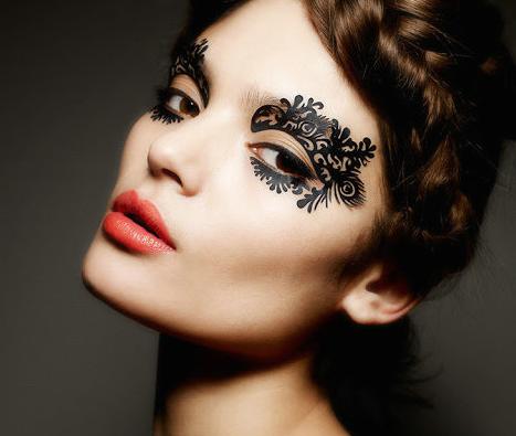 Hochzeit - $2 New 2014 designs fashion  eye Shadow art mask patch foils stickers wraps eye shadow decorations Lace paper-cut makeup tools