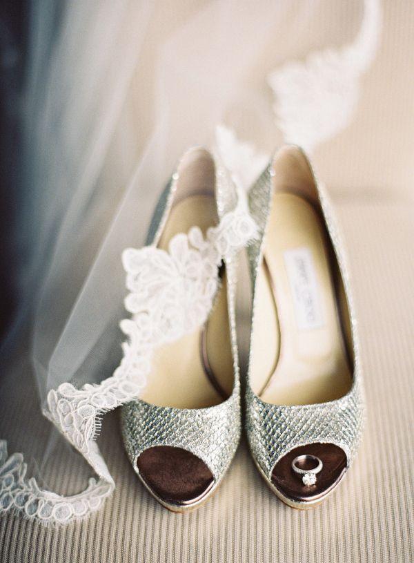 زفاف - Jimmy Choo Silver Heels