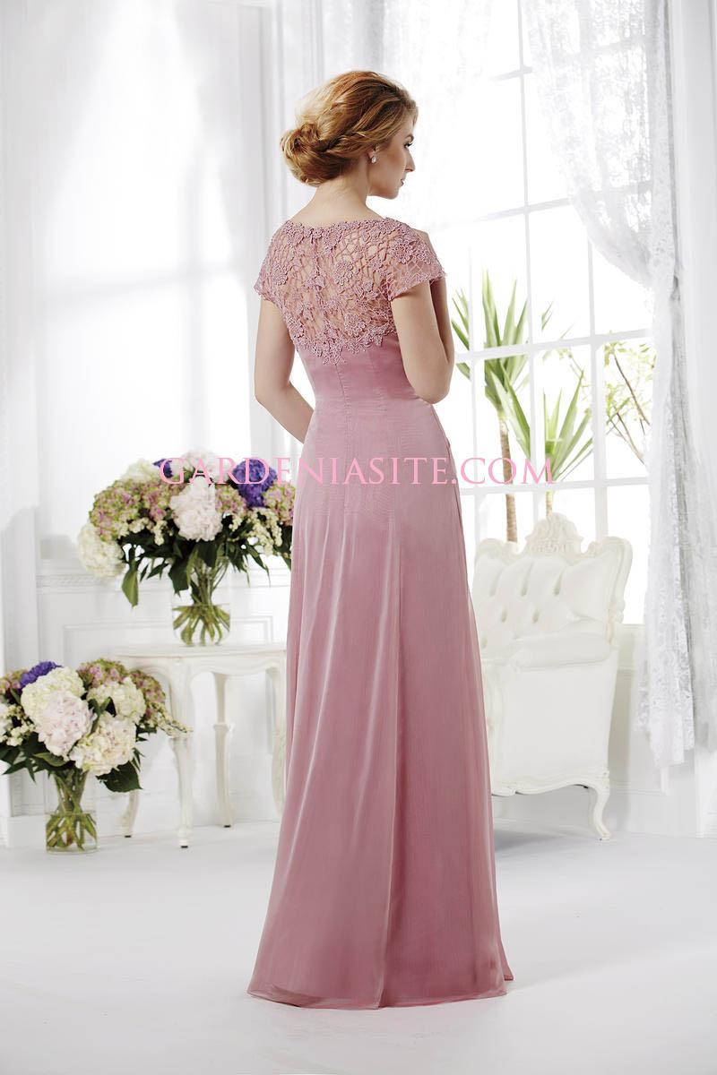 Mariage - A Line Jewel/Scoop Floor Length Appliques Ruffles/Pleats Tulle Mother of the Bride Dress 2014