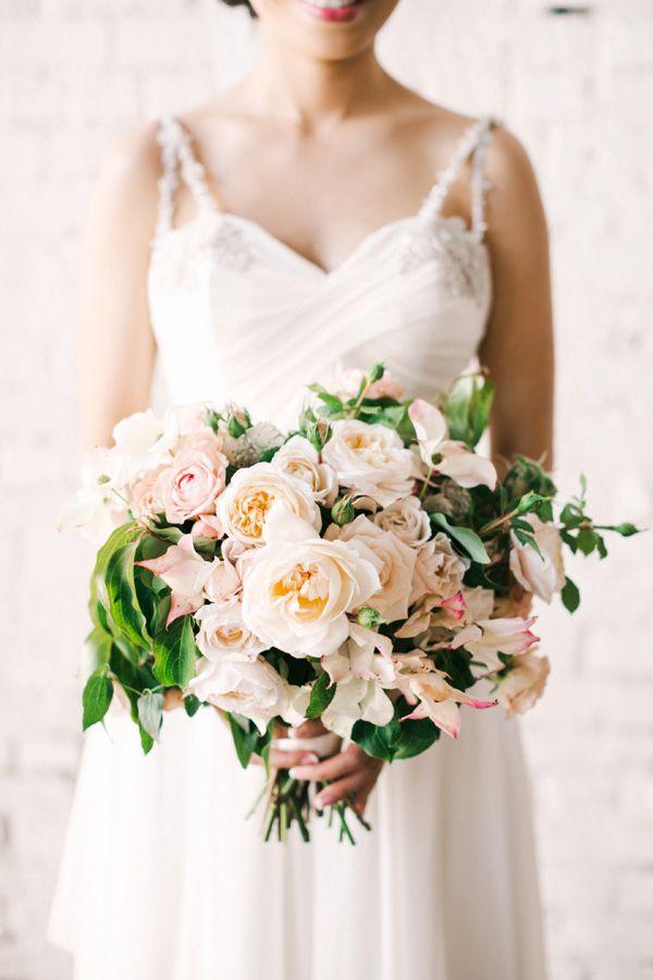 Wedding - Elegant Peach Garden Style Bouquet