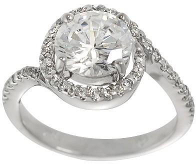 Свадьба - Tressa Women's Round Cut Cubic Zirconia Prong Set Bridal Style Ring in Sterling Silver