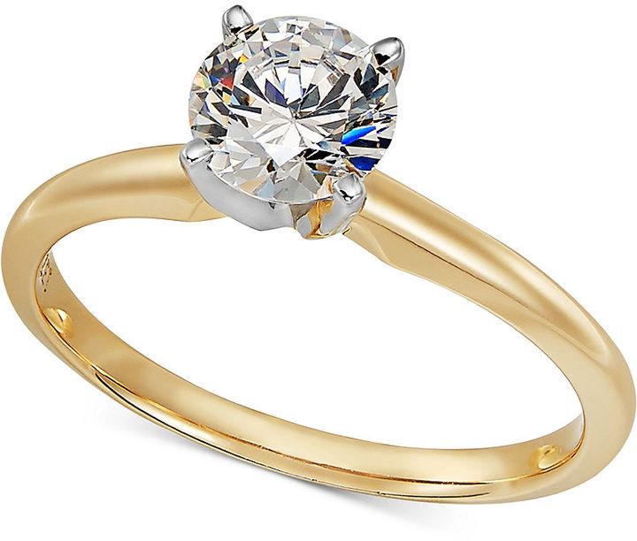 Hochzeit - Solitaire Diamond Engagement Ring in 14k Gold (1 ct. t.w.)