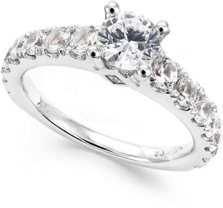 Hochzeit - Diamond Engagement Ring in 14k White Gold (2 ct. t.w.)